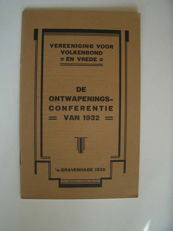 (ED.), - De ontwapeningsconferentie van 1932.