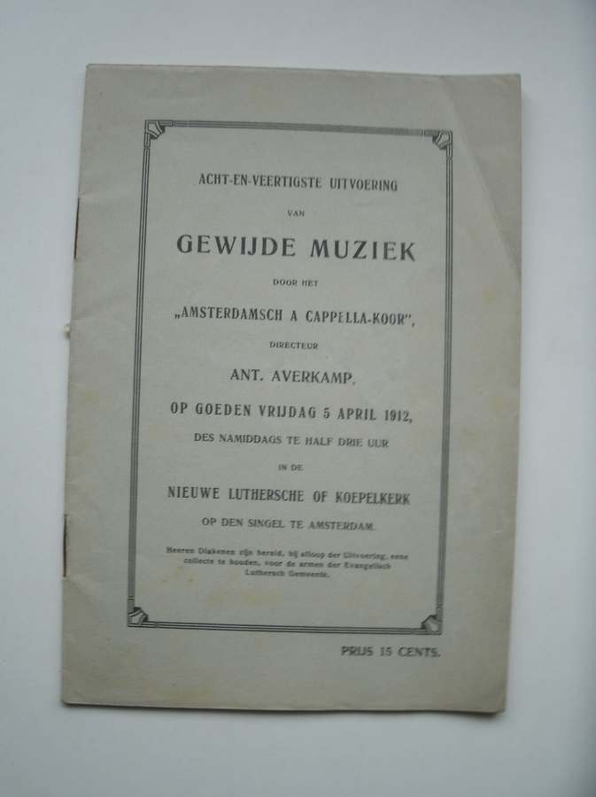 nn. - (Lutherse kerk) Acht-en veertigste uitvoering van gewijde muziek door het 