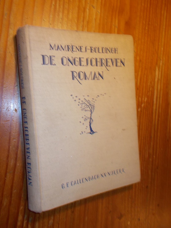 RENES-BOLDINGH, M.A.M., - De ongeschreven roman.