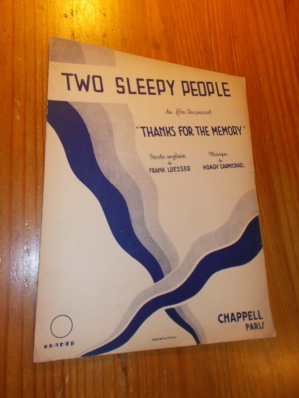 ROSS, SHIRLEY & HOPE, BOB, - Two sleepy people, du film de Paramount. Thanks for the memory.