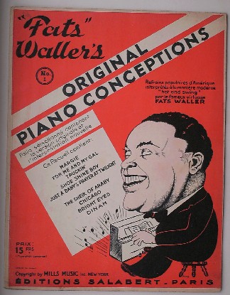 WALLER, FATS, - Original piano conceptions. Refrains populaires d`amerique interpretes a la maniere moderne 
