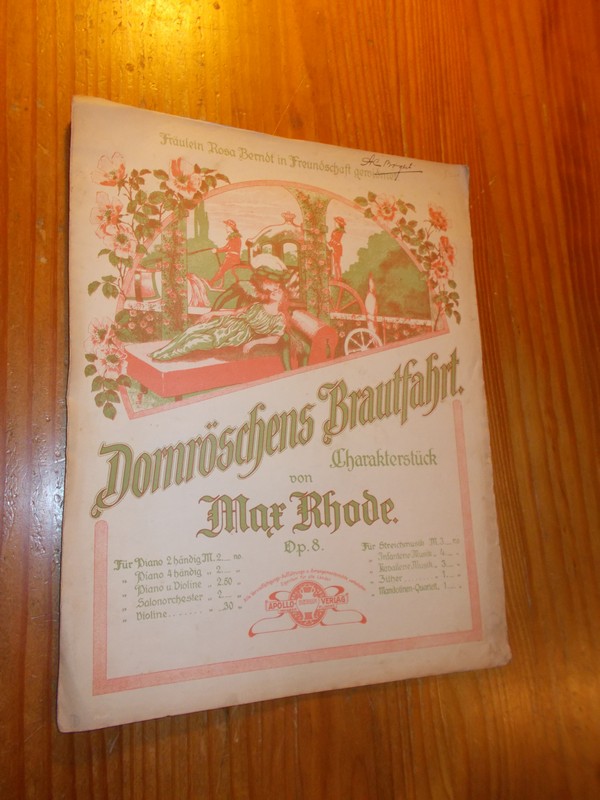 RHODE, MAX, - Dornroeschens Brautfahrt. Characterstueck. Opus 8.
