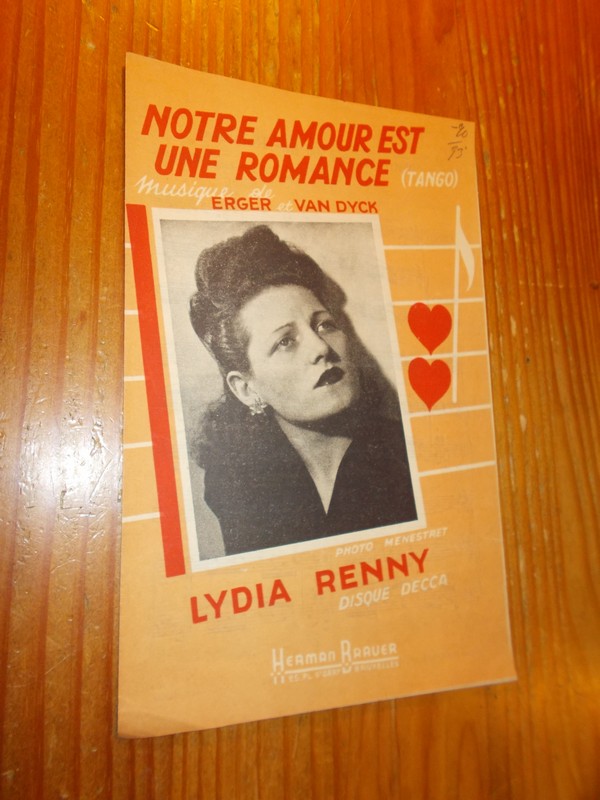 ERGER & VAN DYCK, - Notre amour est une romance. Tango.