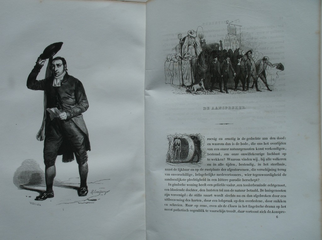 antique print (prent) - De aanspreker.