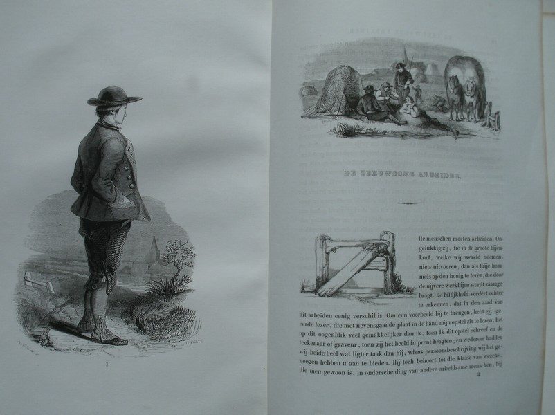 antique print (prent) - (zeeland). Zeeuwsche arbeider.
