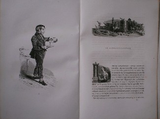 antique print (prent) - De koffijhuisjongen. Antique print.