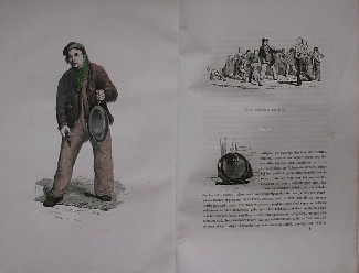 antique print (prent) - De omroeper. Antique print.