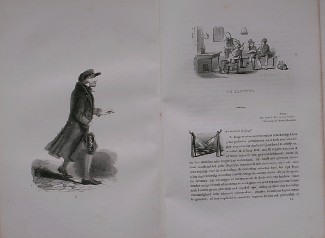 antique print (prent) - De barbier. Antique print.