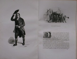 antique print (prent) - De aanspreker. Antique print.