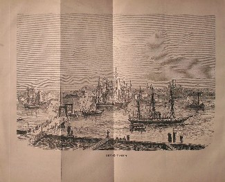 antique print (prent) - Kopenhagen. (Copenhagen)