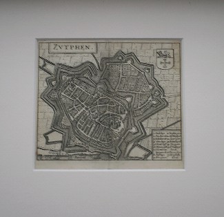 antique map (kaart). - Zutphen. Antique map.