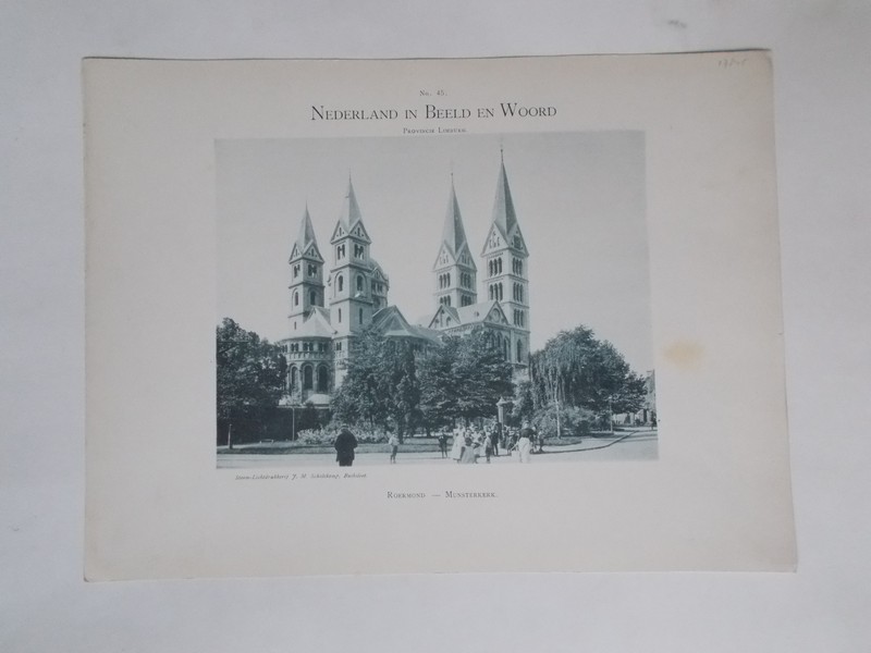 antique print (prent) - Roermond. Munsterkerk.