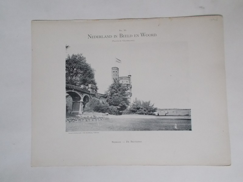 antique print (prent) - Nijmegen. De Belvedere.