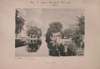 antique print (prent) - Gezicht in Edam.