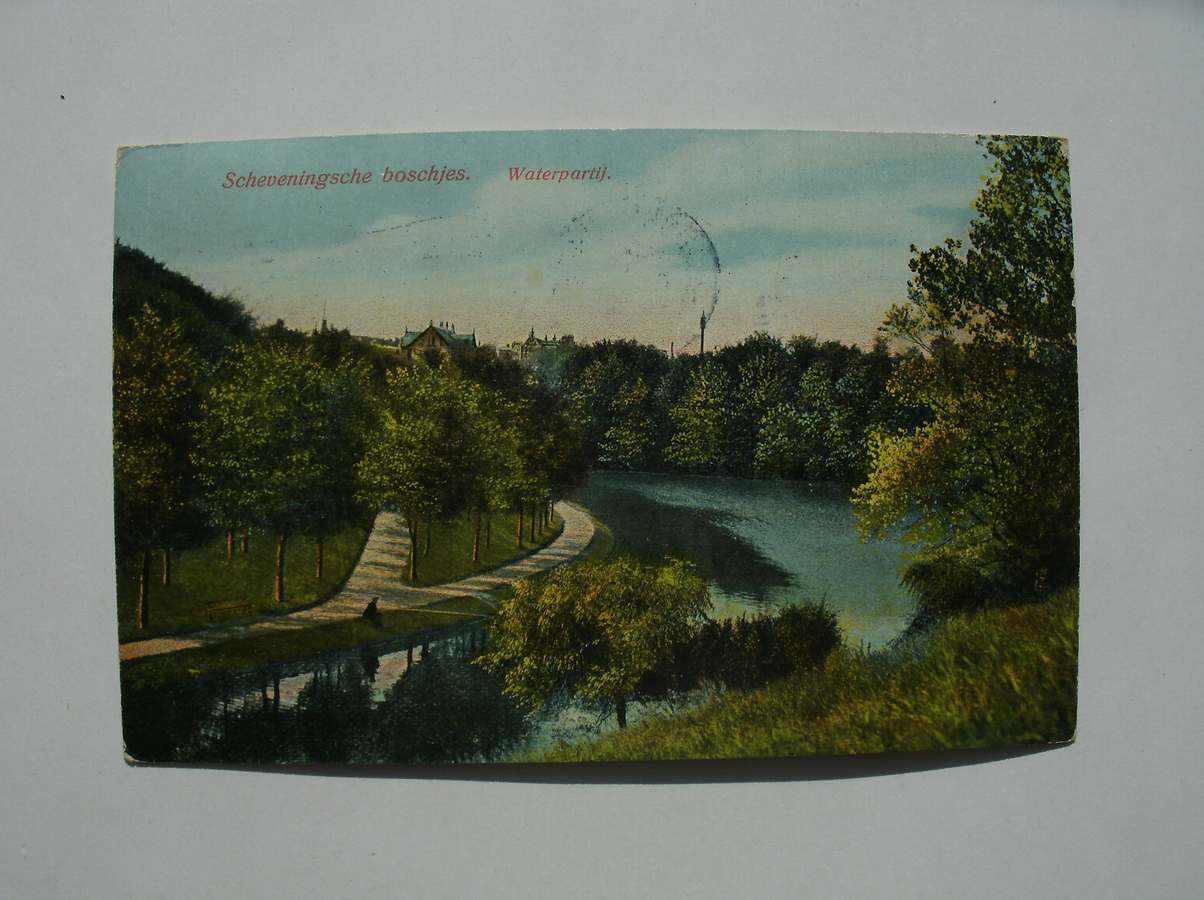 postcard. ansichtkaart. postkarte. - Scheveningsche Boschjes. Waterpartij.