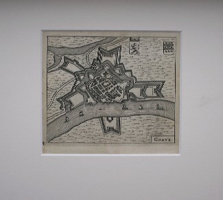 antique map (kaart). - Grave. Antique map (plattegrond).