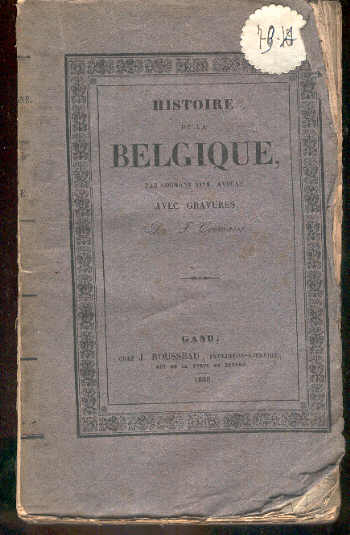COOMANS, AINE, - Histoire de la Belgique.