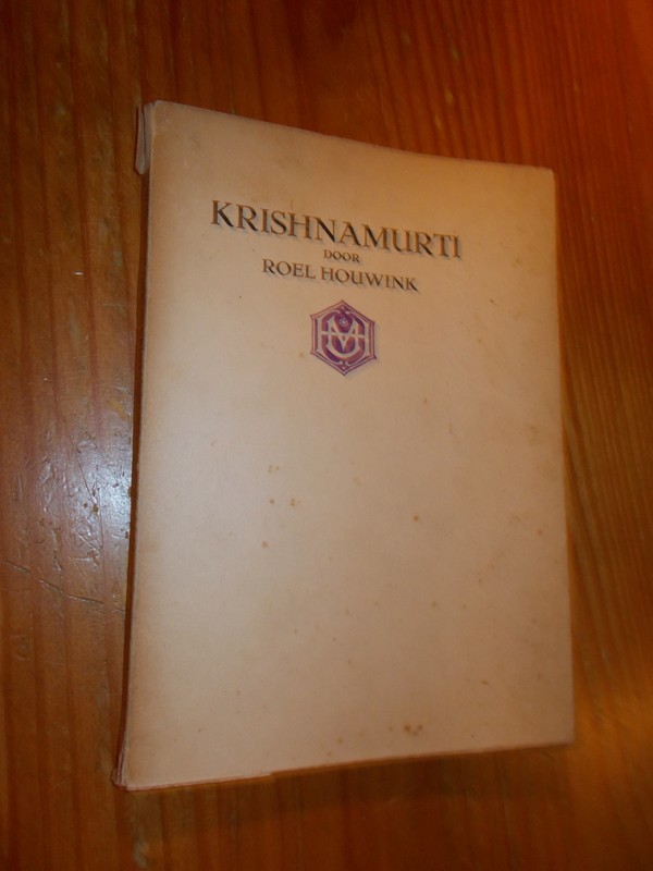 HOUWINK, ROEL, - Krishnamurti.