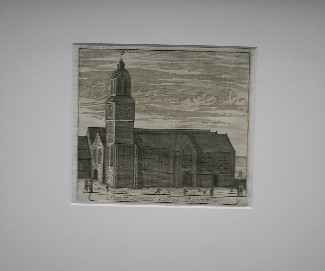 antique print (prent) - Sancti Lebuini ecclesia Daventriae. (Deventer, Lebuinus Kerk).