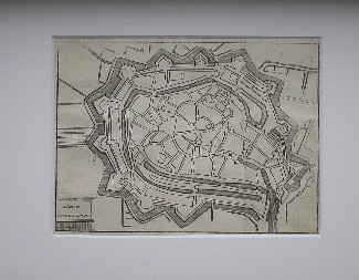 antique map (kaart). - Plan de Middelbourg. Antique map of Middelburg.
