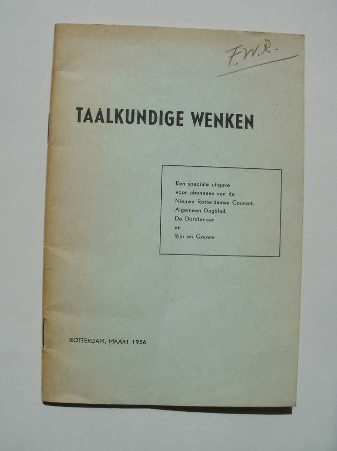 RED.- - Taalkundige wenken.