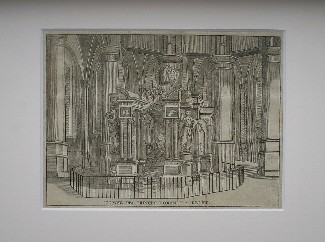 antique print (prent) - (Delft). Tombes des princes d`Orange a Delft. (Graftombe van Willem van Oranje).