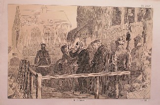 antique print (prent) - Oldenbarneveldt gevonnist.