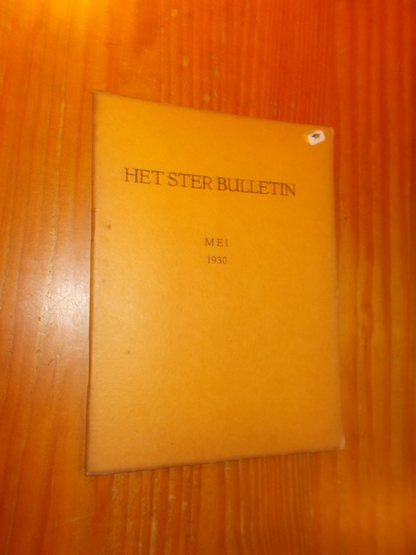 SELLEGER-ELOUT, J.M. (RED.), - (theosofie) Het ster bulletin. Maandblad. Mei 1930.