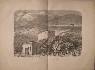 antique print (prent) - Doorgraving van de Mont-Cenis. Antique engraving. Print.