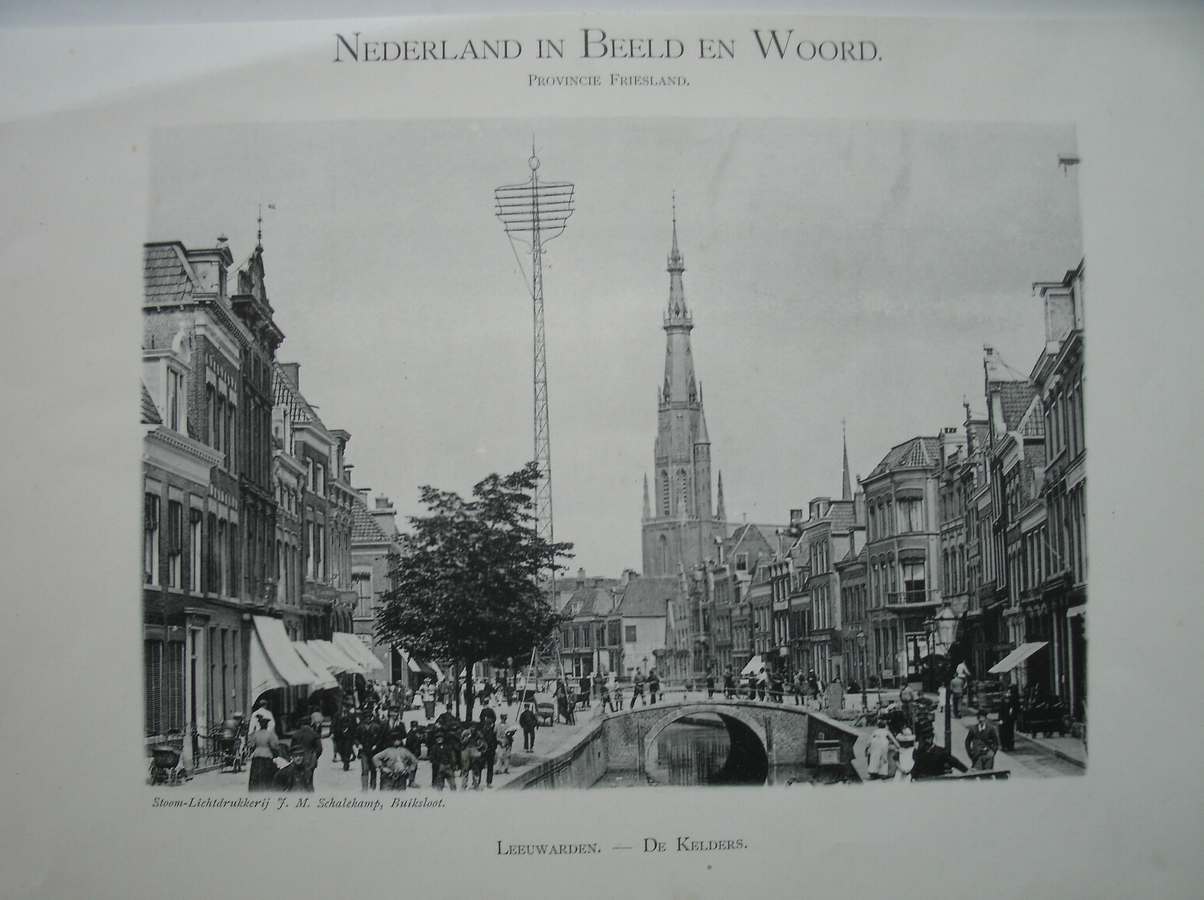 antique print (prent) - Leeuwarden. De kelders.