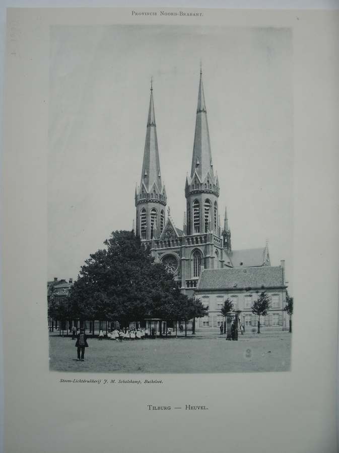 antique print (prent) - Tilburg. Heuvel.