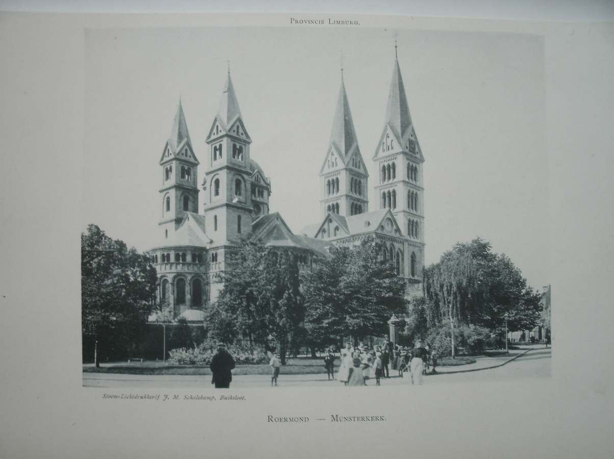 antique print (prent) - Roermond. Munsterkerk.