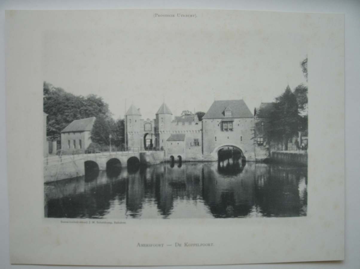 antique print (prent) - Amersfoort. De Koppelpoort.