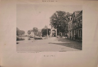 antique print (prent) - Gezicht in Weesp.