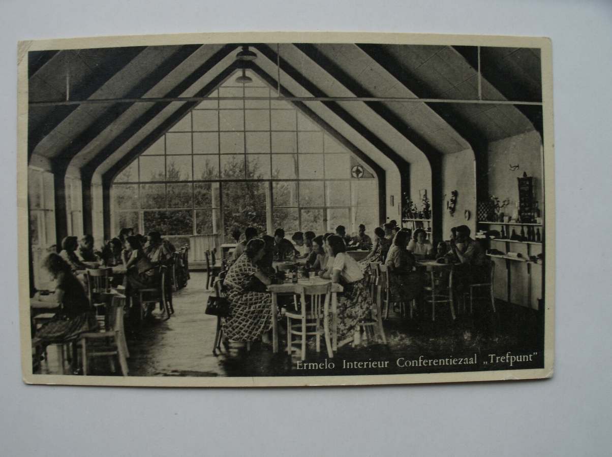 ansichtkaart. postcard. postkarte. - Ermelo. Interieur conferentiezaal Trefpunt.