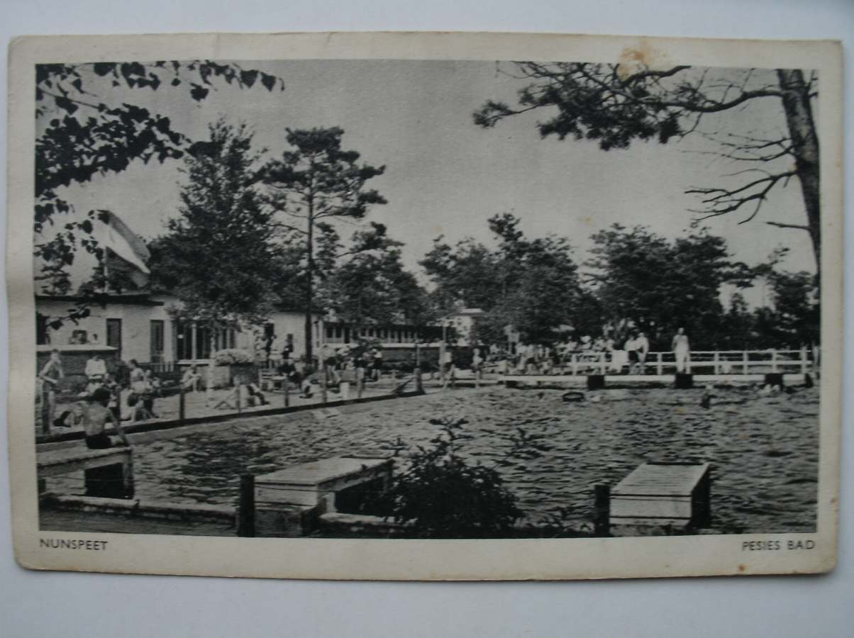 ansichtkaart. postcard. postkarte. - Nunspeet. Pesies bad.