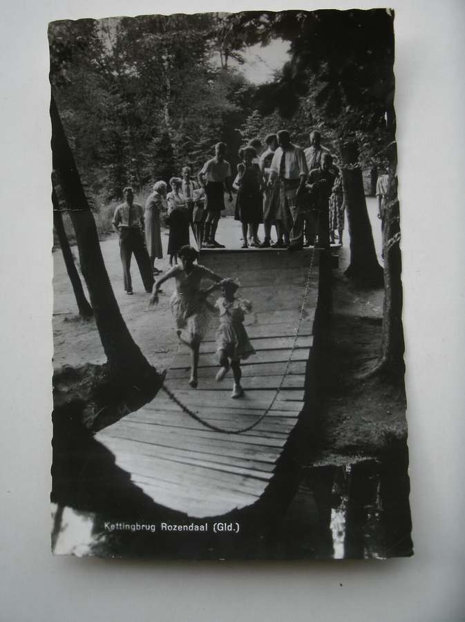 ansichtkaart. postcard. postkarte. - Kettingbrug Rozendaal (Gelderland).