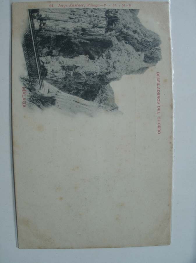 postcard. ansichtkaart. postkarte. - Malaga. Desfiladeros del Chorro.