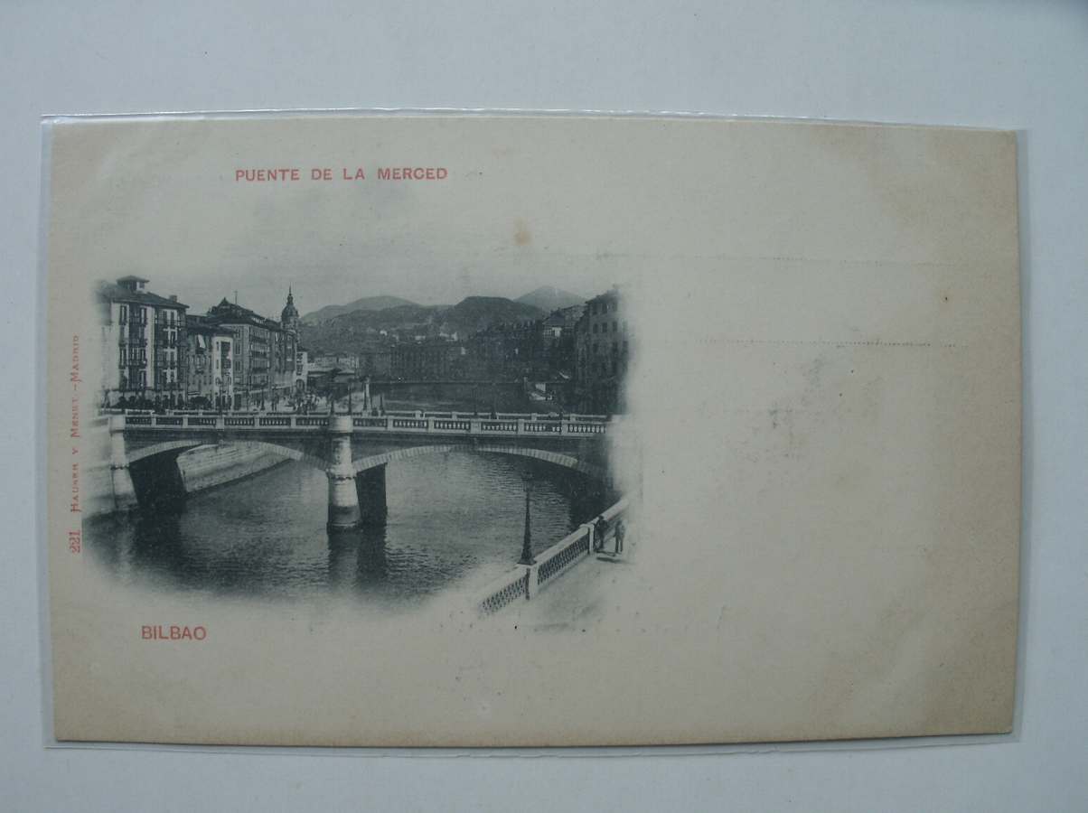 postcard. ansichtkaart. postkarte. - Bilbao. Puente de la merced.