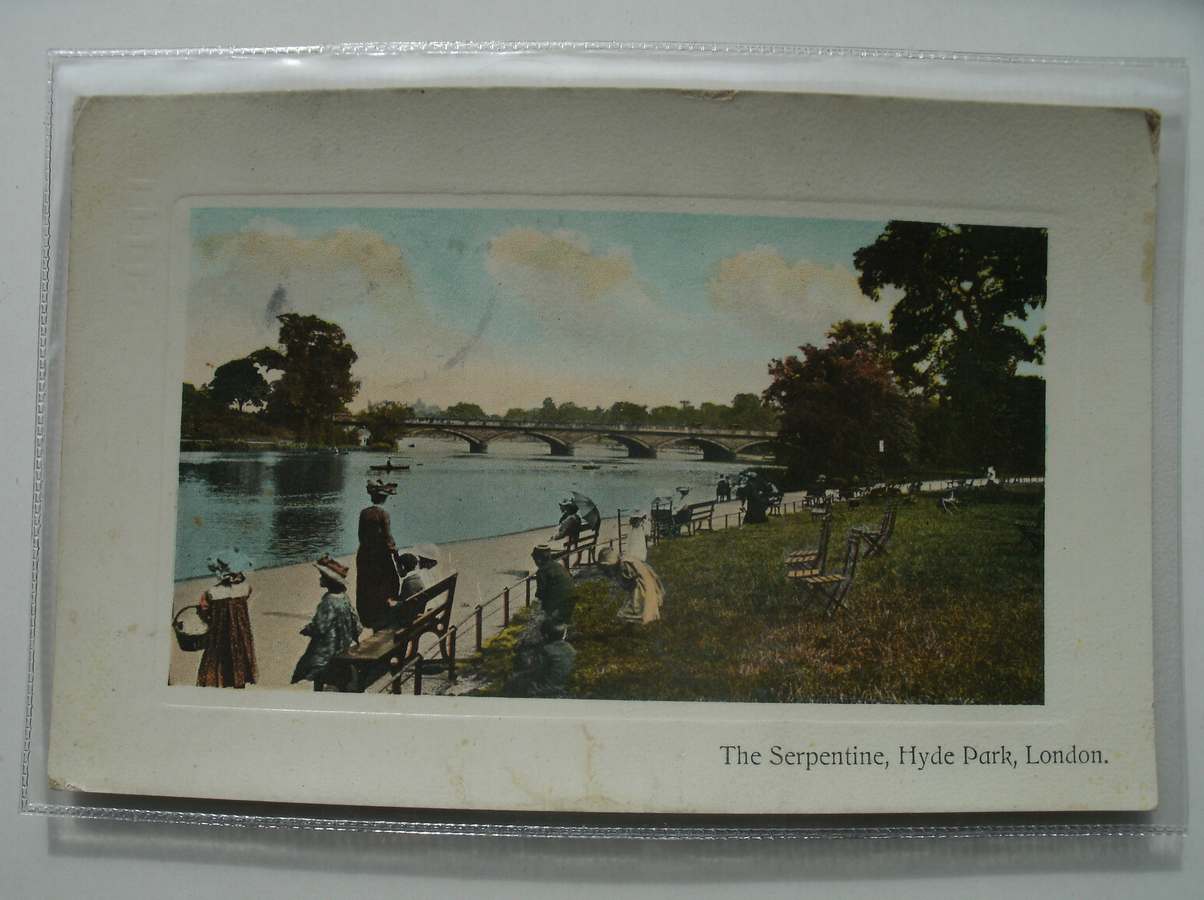 postcard. ansichtkaart. postkarte. - The Serpentine, Hyde Park, London.