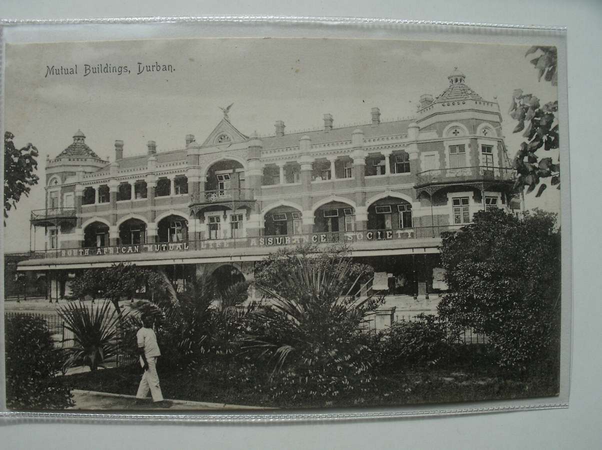 postcard. ansichtkaart. postkarte. - Mutual buildings. Durban.