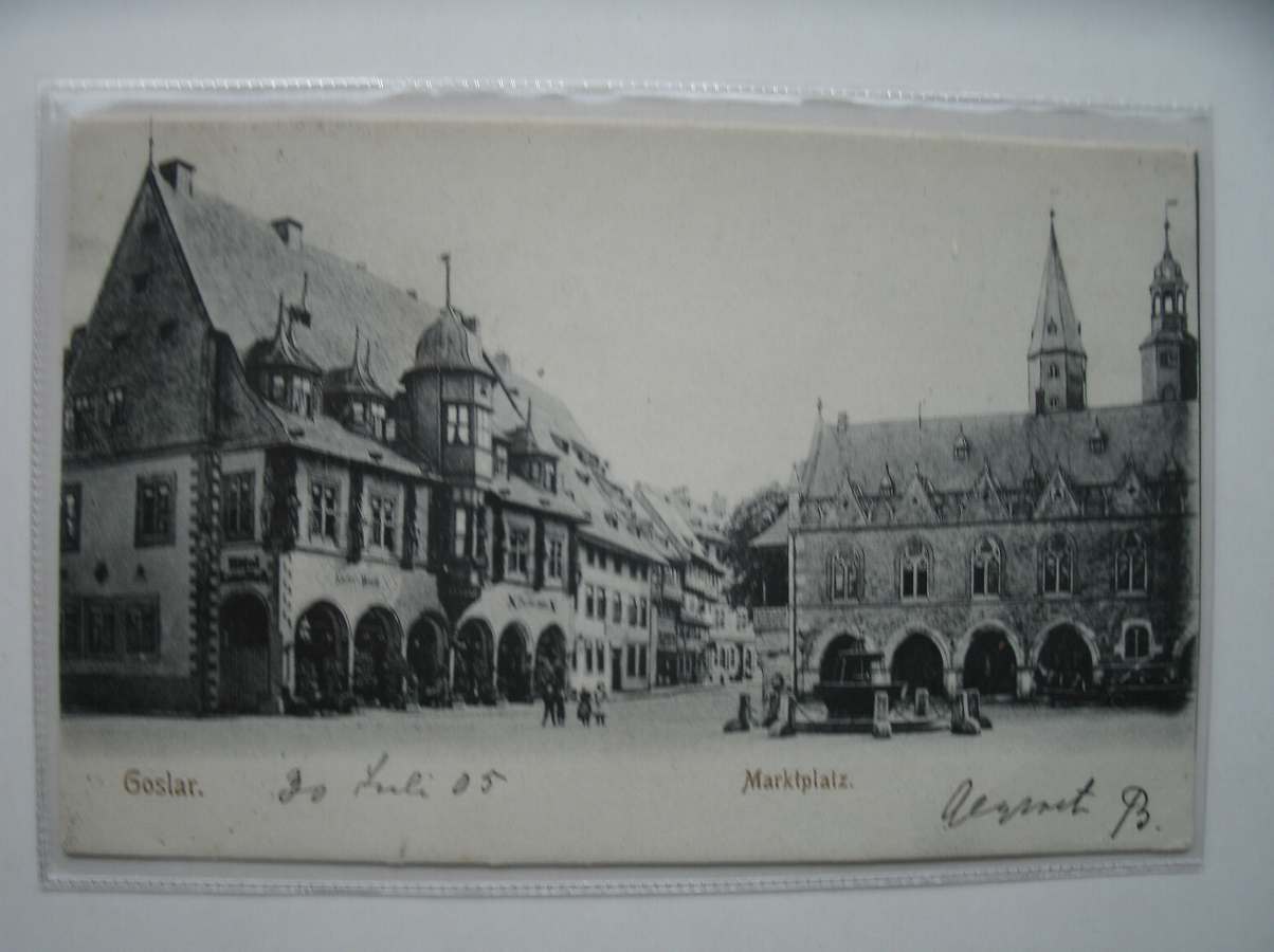 postcard. ansichtkaart. postkarte. - Goslar. Marktplatz.