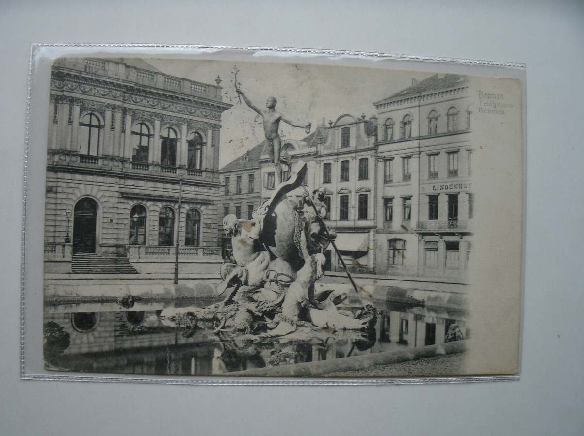 postcard. ansichtkaart. postkarte. - Bremen. Teichmannbrunnen.