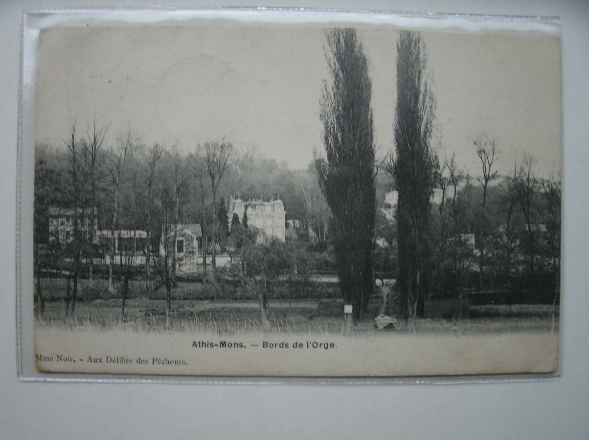postcard. ansichtkaart. postkarte. - Athis-Mons. Bords de l`Orge. Mme. Noir - Aux delices des Pecheurs.