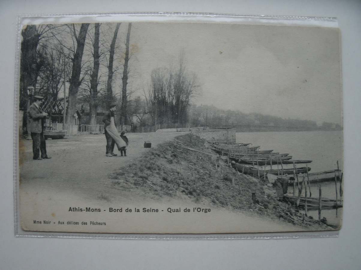 postcard. ansichtkaart. postkarte. - Athis-Mons. Bord de la Seine. Quai de l`Orge.
