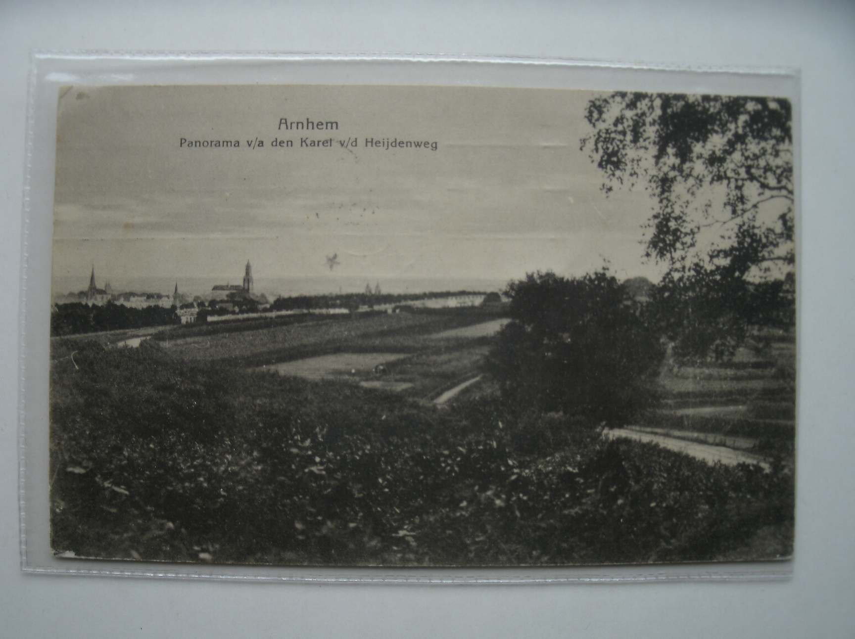 postcard. ansichtkaart. postkarte. - Arnhem. Panorama v/a den Karel v/d Heijdenweg.