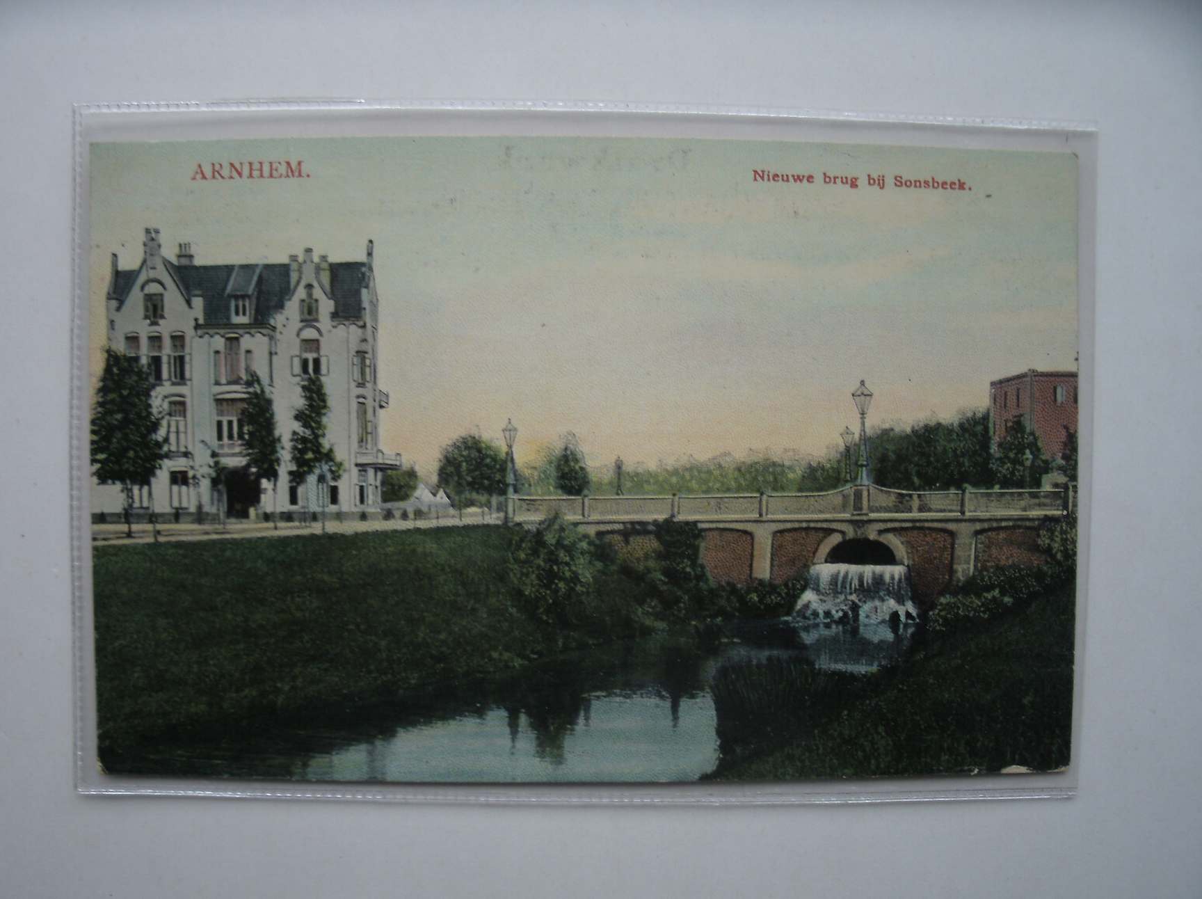 postcard. ansichtkaart. postkarte. - Arnhem. Nieuwe brug bij Sonsbeek.