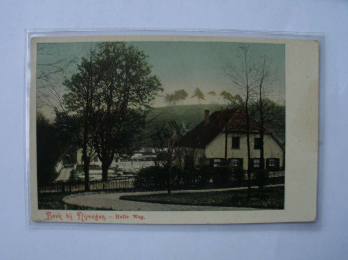 postcard. ansichtkaart. postkarte. - Beek bij Nijmegen. Holle Weg.
