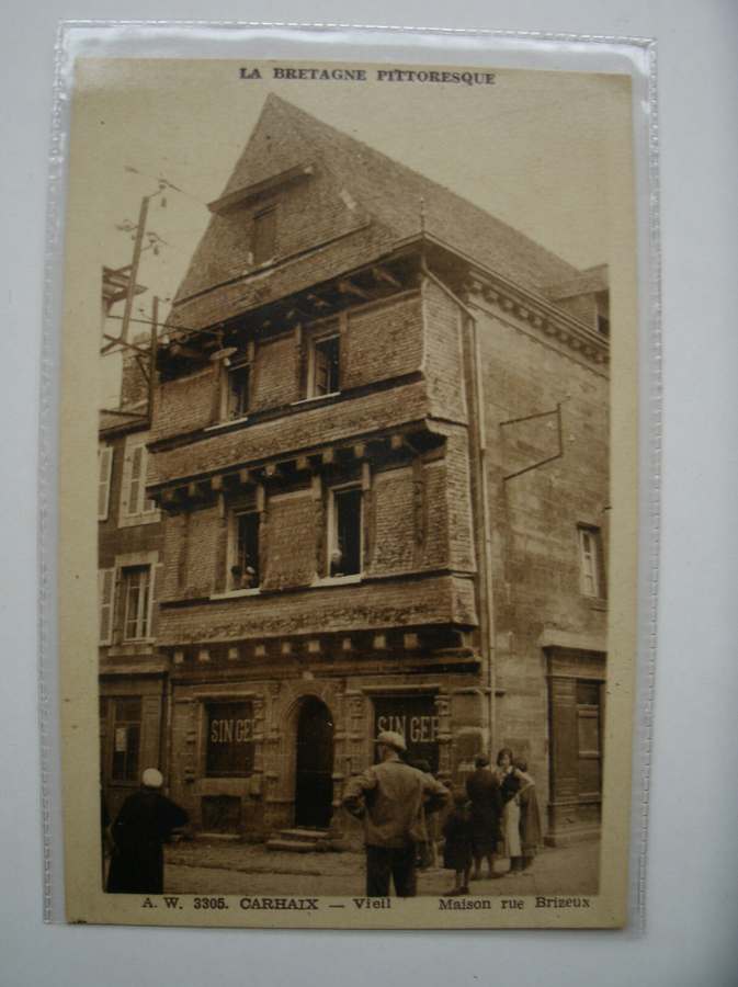 postcard. carte postale. - Carhaix. Maison rue Brizeux.