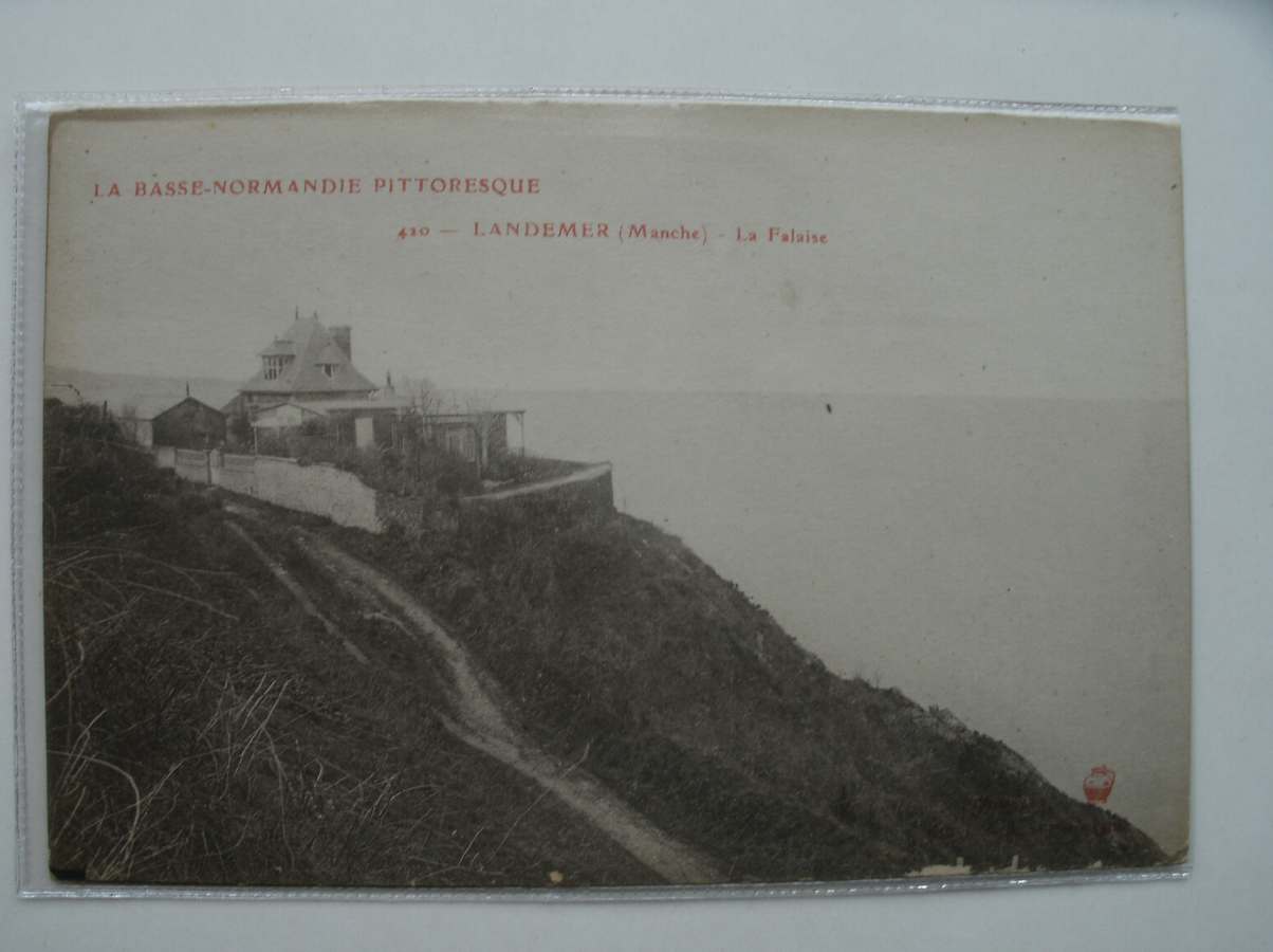 postcard. carte postale. postkarte. - Basse Normandie pittoresque. Landemer (Manche) La Falaise.
